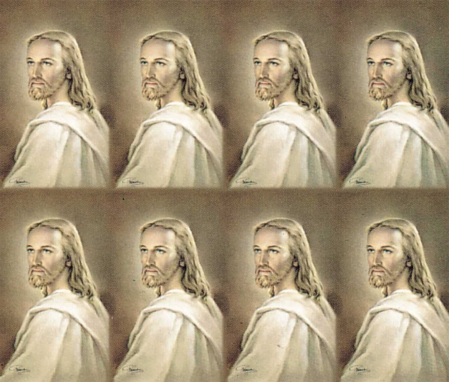 M-100-262 Head of Christ 8-up Prayer Cards