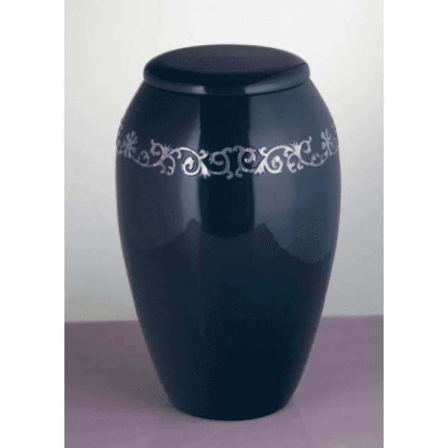 Mother of Pearl Ring, Green Blue Urn