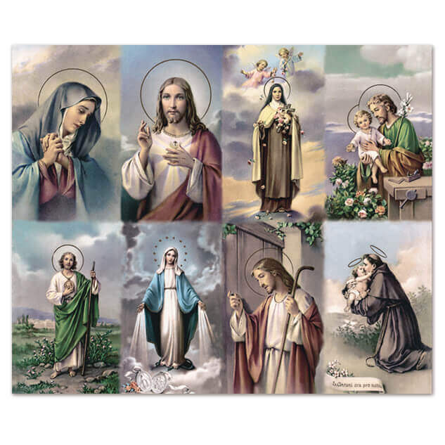 M-100-A, 100-Series Assorted Subjects 8-up Prayer Cards M-100-A, 100-Series Assorted Subjects 8-up Prayer Cards