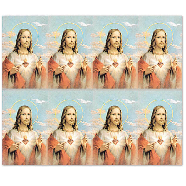 M-101-11 Sacred Heart of Jesus 8-up Prayer Cards M-101-11 Sacred Heart of Jesus 8-up Prayer Cards