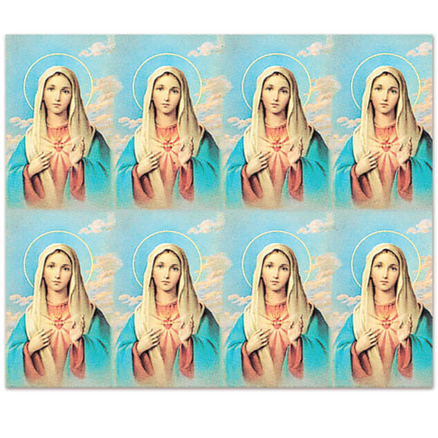 M-101-12 Immaculate Heart of Mary 8-up Prayer Cards M-101-12 Immaculate Heart of Mary 8-up Prayer Cards