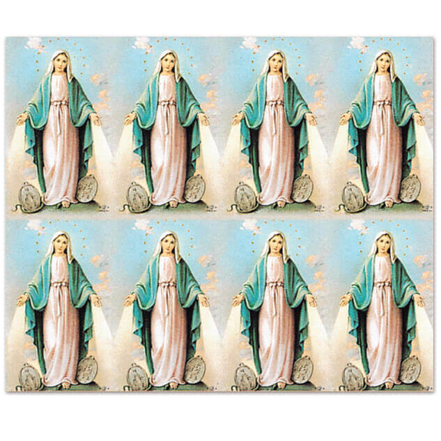 M-101-16 Miraculous Medal 8-up Prayer Cards M-101-16 Miraculous Medal 8-up Prayer Cards