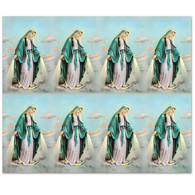 M-101-17 Our Lady of Grace 8-up Prayer Cards