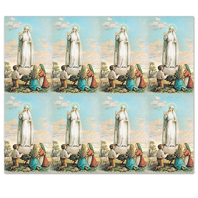 M-101-18 Our Lady of Fatima 8-up Prayer Cards