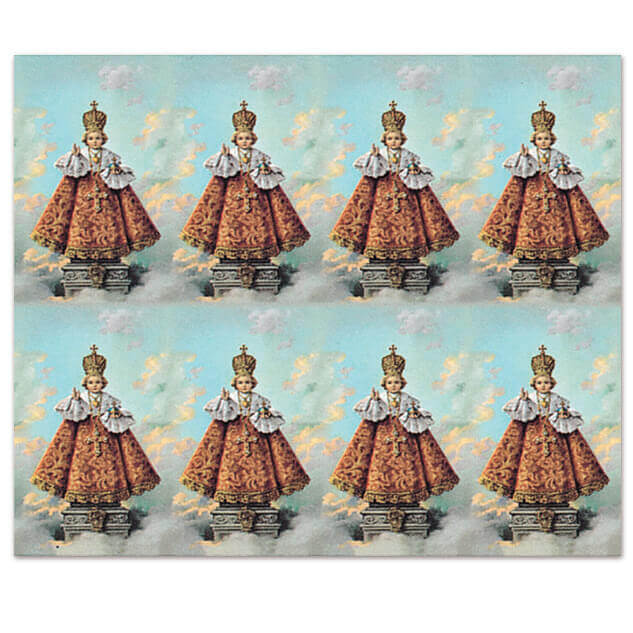 M-101-21 Infant of Prague 8-up Prayer Cards M-101-21 Infant of Prague 8-up Prayer Cards