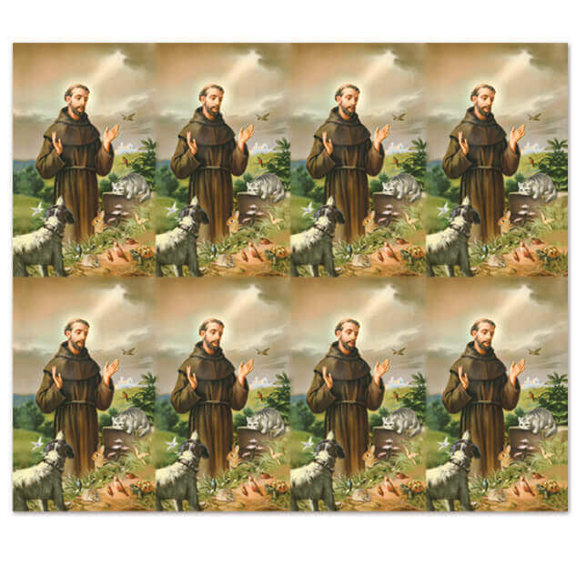 M-101-330 St Francis 8-up Prayer Cards M-101-330 St Francis 8-up Prayer Cards