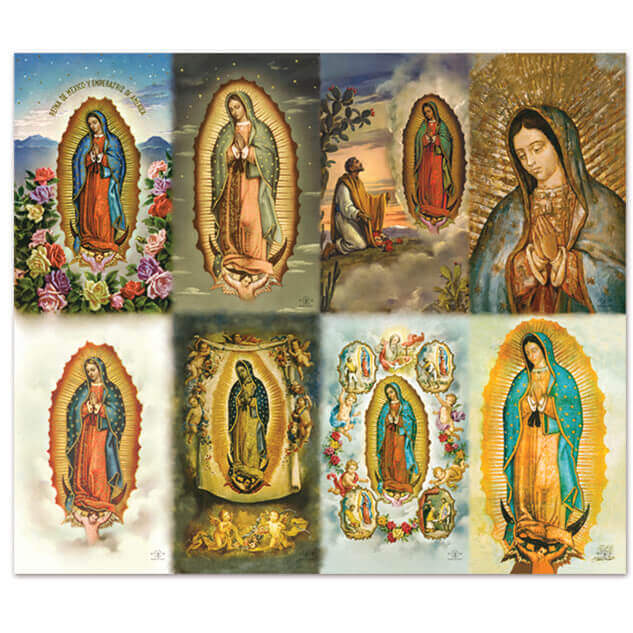 M-105 Our Lady of Guadalupe 8-up Prayer Cards