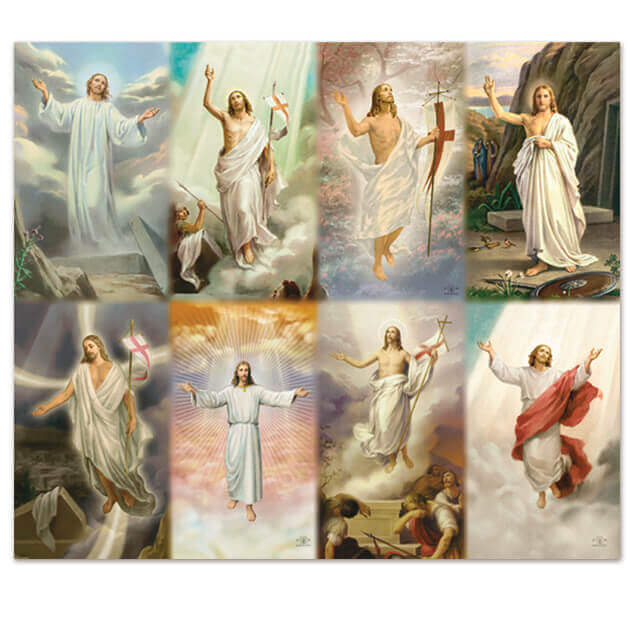 M-107 Risen Jesus 8-up Prayer Cards M-107 Risen Jesus 8-up Prayer Cards