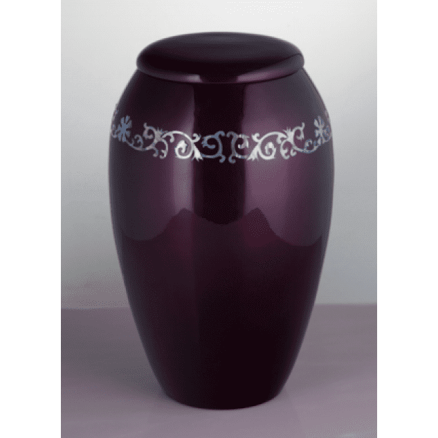 Mother of Pearl Ring, Purple Urn