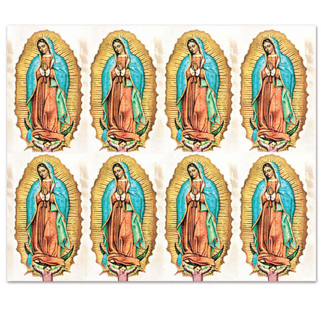M-1577 Our Lady of Guadalupe 8-up Prayer Cards