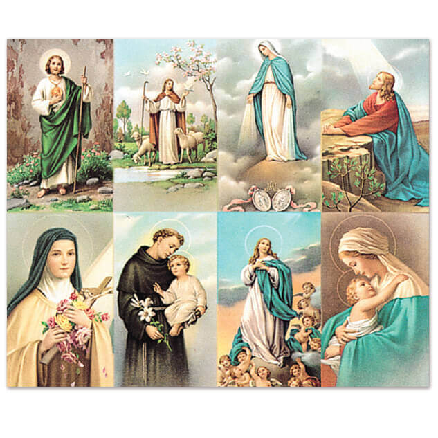 M-250, Assorted Subjects - 150F Series 8-up Prayer Cards M-250, Assorted Subjects - 150F Series 8-up Prayer Cards