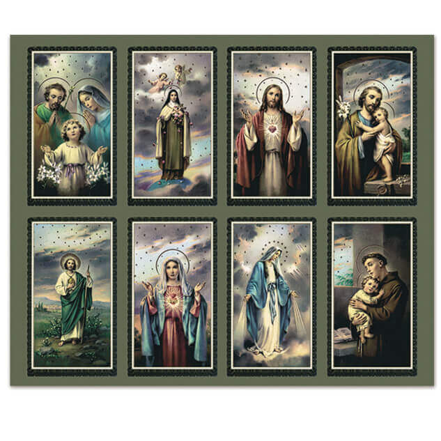 M-500 Assorted Subjects - 500 Series 8-up Prayer Cards M-500 Assorted Subjects - 500 Series 8-up Prayer Cards