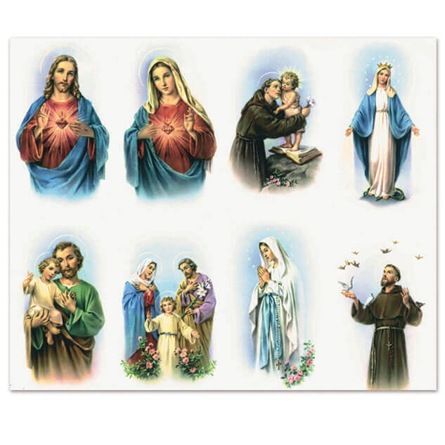 M-ALBA-A - Assorted Subjects 8-up Prayer Cards