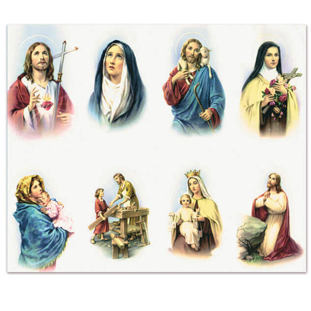 M-ALBA-B, Assorted Subjects 8-up Prayer Cards M-ALBA-B, Assorted Subjects 8-up Prayer Cards