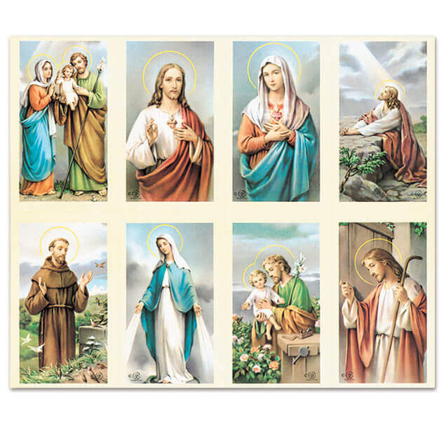 M-Alpha - Assorted Subjects - Alpha Series 8-up Prayer Cards M-Alpha - Assorted Subjects - Alpha Series 8-up Prayer Cards