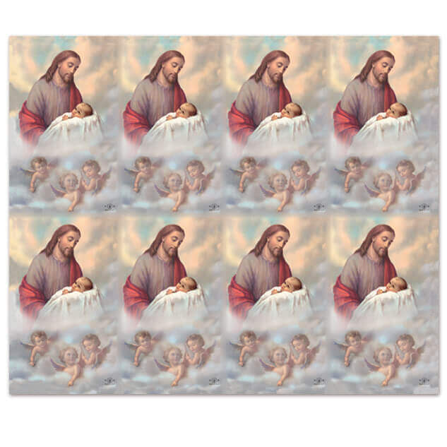 M-BABY Jesus with Baby 8-up Prayer Cards