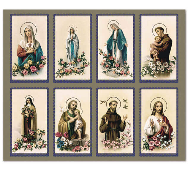 M-BELLA, Assorted Subjects - Bella Series 8-up Prayer Cards M-BELLA, Assorted Subjects - Bella Series 8-up Prayer Cards