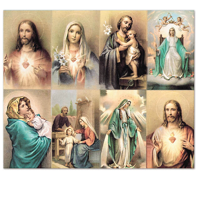 M-CELESTIAL - Assorted Subjects, Celestial Series 8-up Prayer Cards M-CELESTIAL - Assorted Subjects, Celestial Series 8-up Prayer Cards