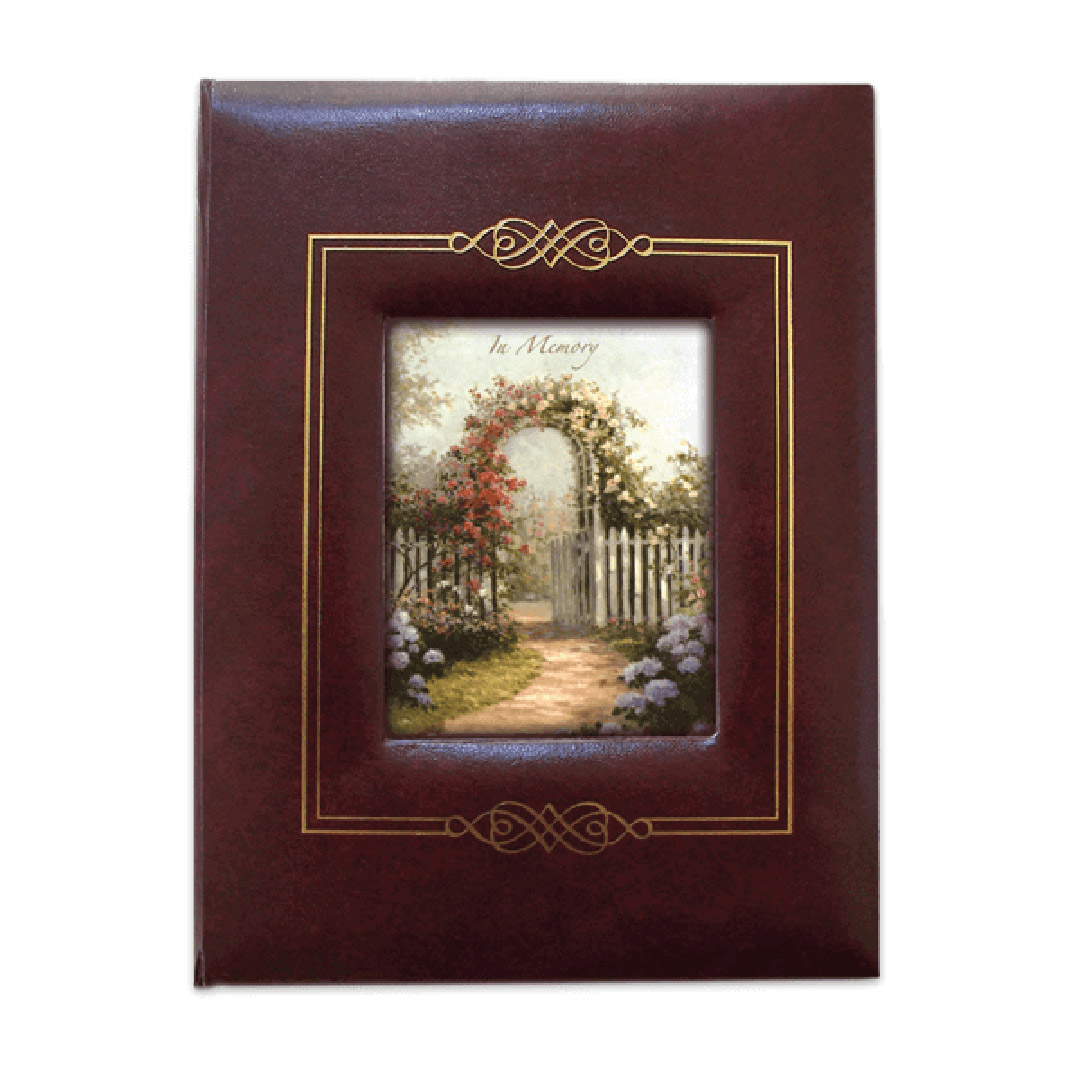 Maroon Window Frame Register Book