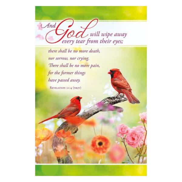 Funeral Bulletins - Cardinals - Wipe Every Tear Funeral Bulletins - Cardinals - Wipe Every Tear