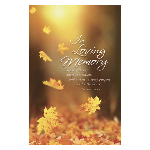 Funeral Bulletins - To Everything There Is A Season