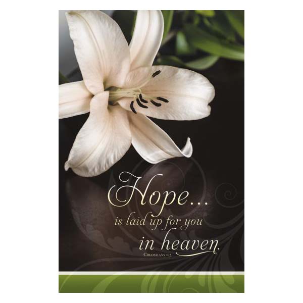 Funeral Bulletins - Lily - Hope in Heaven