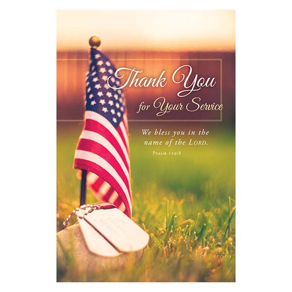 Funeral Bulletins - Thank You for Your Service